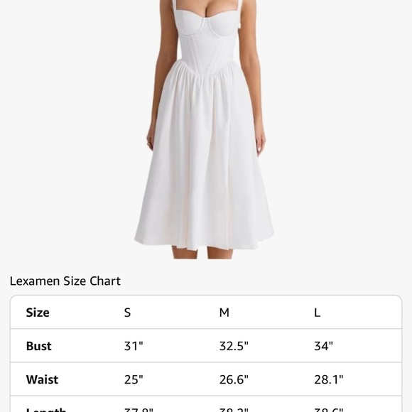 New! Women's White Summer Corsett Dress - Size Small - Picture 7 of 7